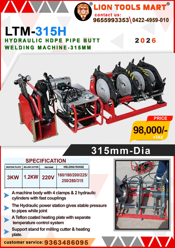 LTM-160M Electric HDPE Pipe Manual Butt Welding Machine