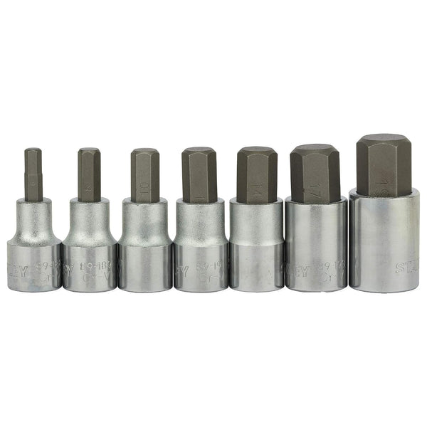 Stanley, Stanley 1-89-099, Stanley Hex Bit Socket Set, 7Pcs Hex Bit Socket Set, 1/2 Inch Square Drive Socket Set, Metric Hex Bit Socket, Allen Bit Socket Set, Chrome Vanadium Socket Set, Professional Socket Set, Mechanic Tool Set, Automotive Repair Tools, Industrial Hand Tools, Workshop Tools, Garage Equipment, Torque Wrench Accessories, Ratchet Socket Set, Hex Socket Set, Heavy Duty Socket Set, Stanley Hand Tools, Lion Tools Mart
