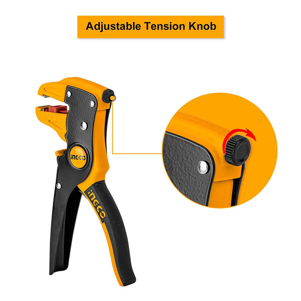 Ingco HWSP15608, Ingco wire stripper, Ingco automatic wire stripper, 7 inch wire stripper, 178mm wire stripper, 0.5-6mm wire stripper, wire stripping tool, automatic wire cutter, electrical wire stripper, cable stripper, Ingco hand tools