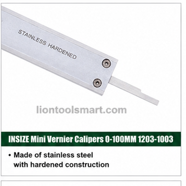 Insize Mini Vernier Calipers 0-100mm 1203-1003 | Precision Electronic Measuring Tool