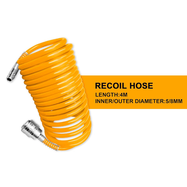 Ingco 5Pcs Air Tools Set AKT0053-3 | Includes 4m Recoil Hose, Air Washing Gun, Air Spray Gun, Air Tire Inflating Gun, Nitto Type Connector