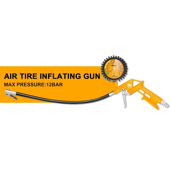 Ingco 5Pcs Air Tools Set AKT0053-3 | Includes 4m Recoil Hose, Air Washing Gun, Air Spray Gun, Air Tire Inflating Gun, Nitto Type Connector