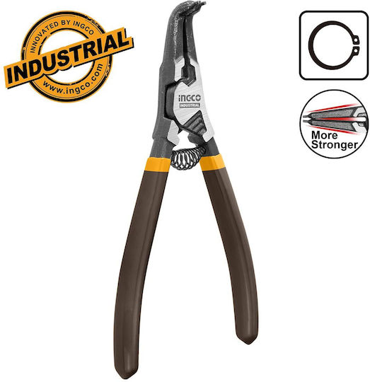 Ingco 7 Inch/180mm Circlip Pliers HCCP261802 | Bent Head External Snap Ring Pliers