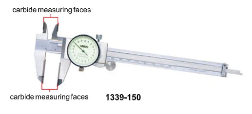 Insize Dial Caliper with Carbide Tipped Jaws 0-200mm 1339-200 | Precision Electronic Measuring Tool