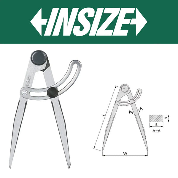 Insize Dividers 0-190mm 7247-200 | Precision Marking & Measuring Tool