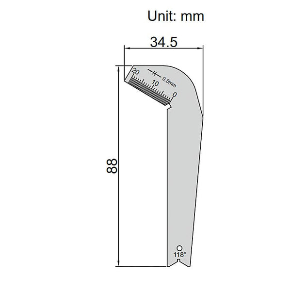 Insize Drill Point Gauge 4843-1 | Drill Angle Measuring Tool