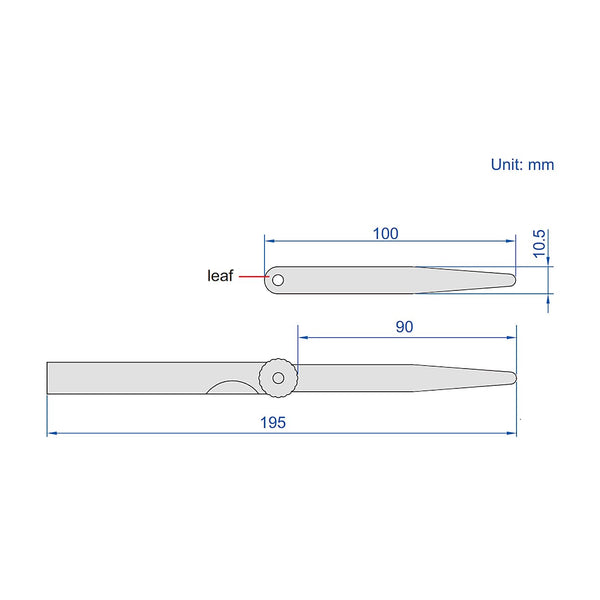 Insize Feeler Gauge 0.03-0.50mm 4602-13A | Precision Thickness Measuring Tool