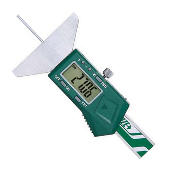 Insize Mini Digital Depth Gauges with Round Bar 0-150mm/0-6Inch 1140-150 | Precision Electronic Measuring Tool