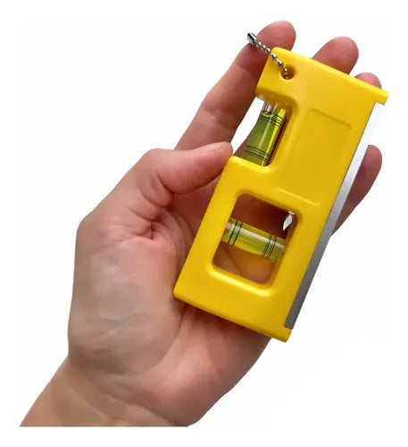 Jon Bhandari 4Inch Mini Spirit Level Yellow Chain Type | Pocket Level Tool
