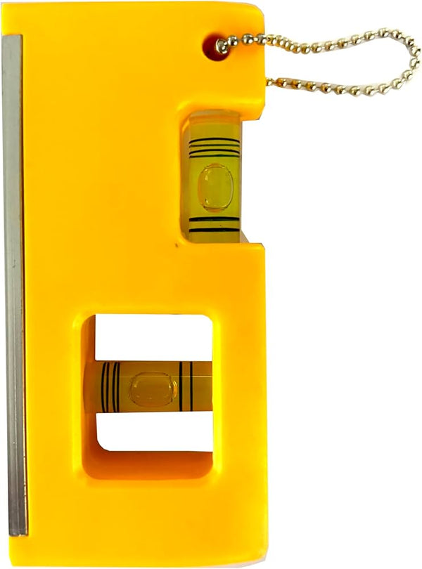 Jon Bhandari 4Inch Mini Spirit Level Yellow Chain Type | Pocket Level Tool