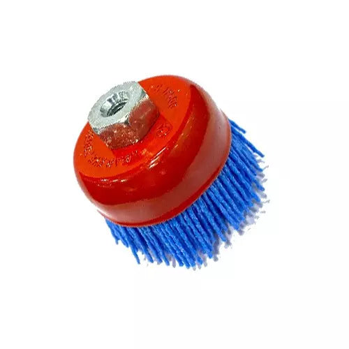 Jon Bhandari Nylon Wire Brush 75mm M10 Blue | Abrasive Cup Brush