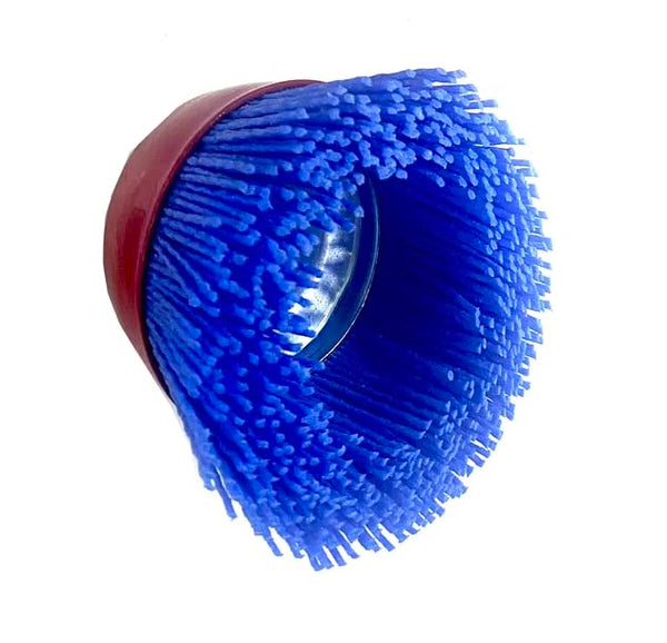 Jon Bhandari Nylon Wire Brush 75mm M10 Blue | Abrasive Cup Brush