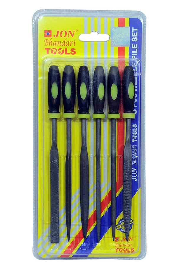 Jon Bhandari 6Pcs Needle File Set F-021 | Precision Needle File Set