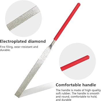 Jon Bhandari Diamond File Flat Single 5x180 F-007-A | Precision Filing Tool