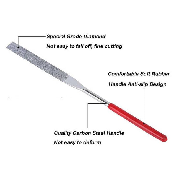 Jon Bhandari Diamond File Flat Single 5x180 F-007-A | Precision Filing Tool