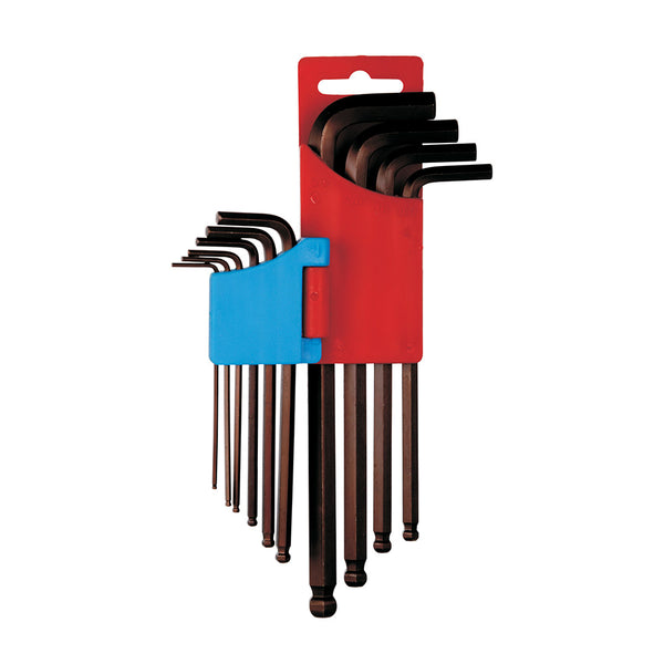 Taparia 10Pcs Allen Key Long Ball Point Set KBHI 10L | Professional Inch Hex Key Set