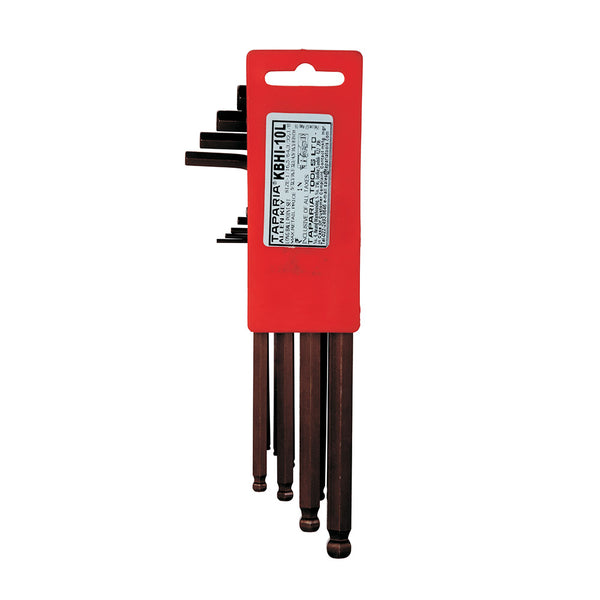Taparia 10Pcs Allen Key Long Ball Point Set KBHI 10L | Professional Inch Hex Key Set