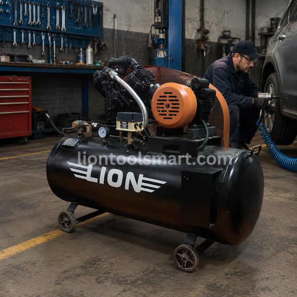 Lion Air Compressor – 35L to 300L | Single & Three Phase