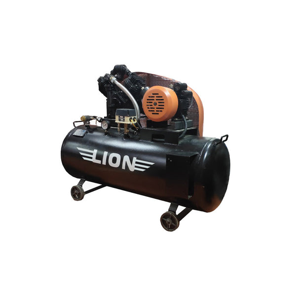 Lion 200L Air Compressor with 2HP Single Phase Motor | High-Efficiency Reciprocating Compressor