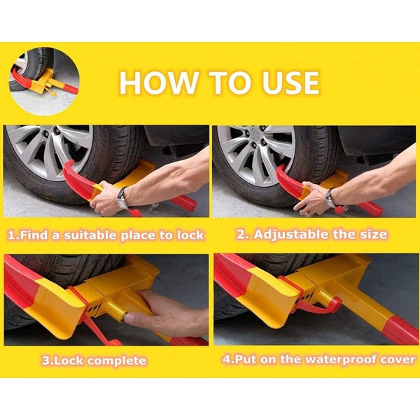 Lion Car Wheel Lock CQ-6994B Anti-Theft Security Wheel Clamp for Cars & SUVs