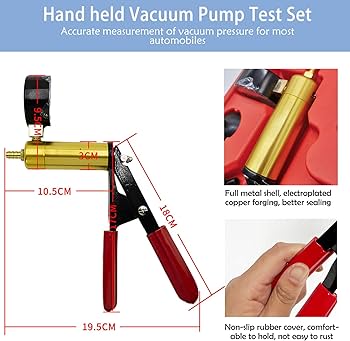 M.H.R. Vacuum Pressure Pump Kit - Professional Automotive Brake Bleeder & Diagnostic Tool