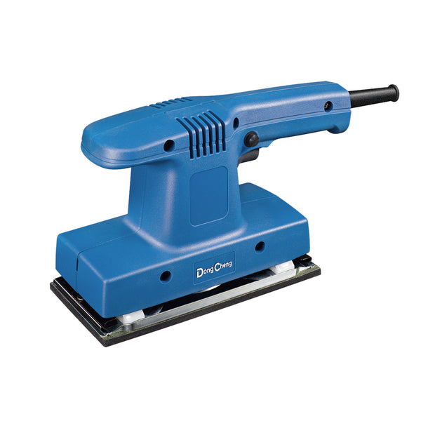 DONGCHENG DSB185B Electric Finishing Sander, 200W, 93 x 185 mm Rubber Pad, Lock-On Switch, for Wood, Paint and Surface Preparation