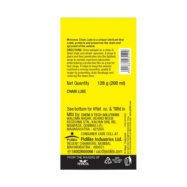 Motomax, Motomax Chain Lube, Chain Lube Spray, 200ml Chain Lube, Motorcycle Chain Lube, Bike Chain Lubricant, Chain Lubricant Spray, Motorcycle Chain Spray, Bike Chain Spray, Two Wheeler Chain Lube, Chain Maintenance Spray, Chain Lubrication, Motorcycle Maintenance, Bike Maintenance Product, Chain Protection Spray, Rust Protection Lubricant, Chain Wear Protection, Friction Reduction Lubricant, Motorcycle Service Product, Bike Service Spray, Garage Chain Lubricant, Workshop Lubricant, Mechanical Chain Lubric