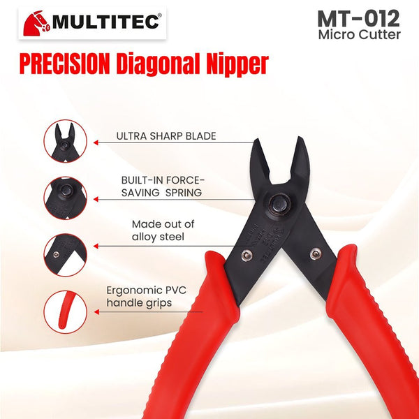 Multitec, MT-012, Heavy Duty Diagonal Nipper, Diagonal Nipper Plier, 6Inch Diagonal Cutter, 150mm Nipper Plier, Wire Cutting Plier, High Carbon Steel Nipper, Electronics Cutter, PCB Cutting Tool, Electrical Cutting Plier, Copper Wire Cutter, Aluminium Wire Cutter, Industrial Hand Tools, Workshop Tools, Electrician Tools, Professional Nipper Plier, Lion Tools Mart