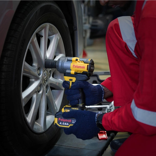 Polymak Cordless Impact Wrench Brushless 18V 1/2 Inch Drive PM-CIW-18V-2BL For Automotive, Industrial & Construction Applications
