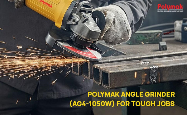 Polymak Angle Grinder 1050W 4 Inch PMAG4-1050B | Metal Cutting, Grinding, Fabrication & Construction Applications
