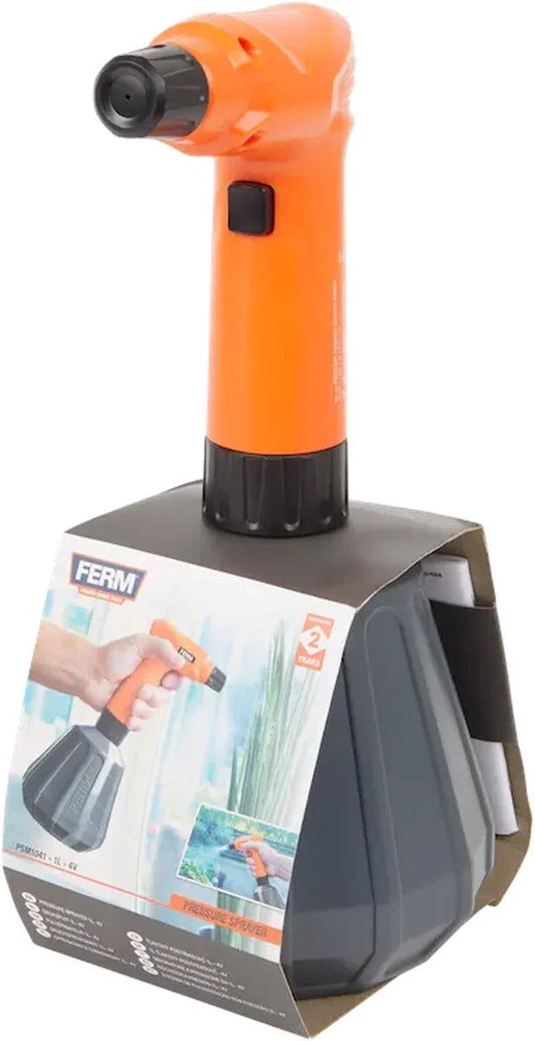 Ferm PSM1043 1Litre Battery Powered Pressure Sprayer 4V