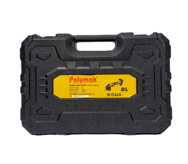 Polymak Cordless Angle Grinder Brushless 18V 100mm PM-CAG-18VB-2B | Metal Cutting, Grinding, Fabrication & Construction Applications