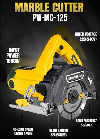 Polymak Marble Cutter 1250W 5 Inch PMCM415 | Tile, Marble, Granite & Stone Cutting Applications