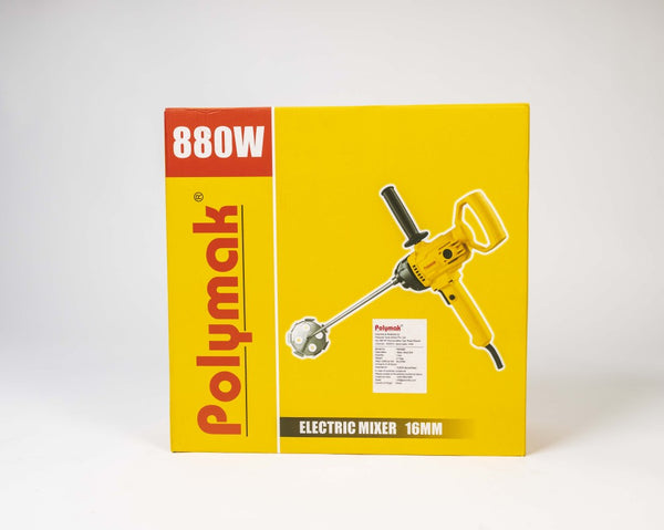 Polymak Paint Mixer 880W PM16MD | Paint, Mortar, Adhesive, Putty & Construction Material Mixing Applications