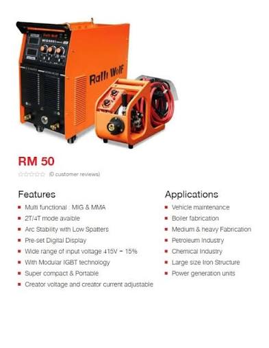 Ralli Wolf RM50 MIG 500IJ 500A Heavy Duty IGBT Inverter Welding Machine with Separated 4-Roll Wire Feeder and MMA Welding Facility – 415V 3-Phase