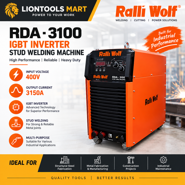 Ralli Wolf RDA-3100 IGBT Inverter Stud Welding Machine, 400V Input and 3150A Output
