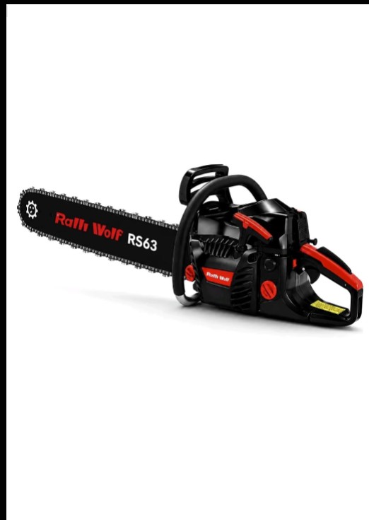 Ralli Wolf RS63 2-Stroke Petrol Chain Saw with 63cc Engine, 2.9kW Power Output and 22-Inch Guide Bar