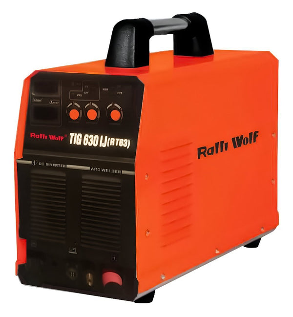 Ralli Wolf RT63 TIG 630IJ 630A heavy-duty IGBT inverter welding machine with 30–630A adjustable output and 415V three-phase input.