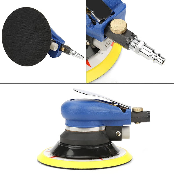 Sparta, Sparta SP-1338A, Pneumatic Orbital Sander, 6 Inch Orbital Sander, Air Orbital Sander, Pneumatic Sander, Orbital Sander, Automotive Sander, Car Body Sander, Woodworking Sander, Metal Finishing Tool, Surface Preparation Tool, Air Sander, Workshop Tool, Pneumatic Power Tool