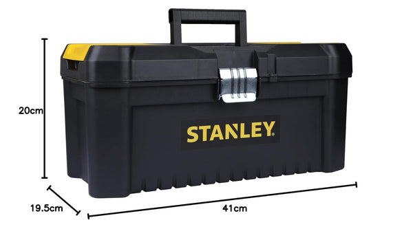 Stanley, Stanley STST75518-8, Stanley STST1-75518, Stanley 16 Inch Toolbox, Plastic Toolbox, Metal Latch Toolbox, Essential Toolbox, Tool Storage Box, Portable Toolbox, Tool Organizer, Workshop Toolbox, Garage Toolbox, Mechanic Toolbox, Electrician Toolbox, Carpenter Toolbox, DIY Toolbox, Hand Tool Storage, Stanley Tool Storage, Workshop Storage Box, Lion Tools Mart