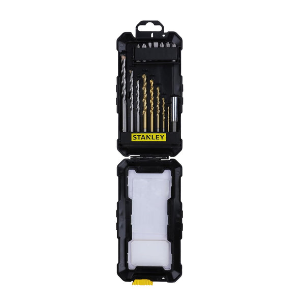 Stanley, Stanley STA7221-XJ, Stanley Drilling Set, Stanley Screwdriving Set, 16Pcs Drill Bit Set, Mixed Drill Bit Set, Titanium Drill Bit Set, HSS Drill Bits, Masonry Drill Bit Set, Magnetic Bit Holder, Screwdriver Bit Set, Cordless Drill Accessories, Metal Drill Bits, Wood Drill Bits, Construction Tools, Workshop Accessories, Professional Drill Bit Set, Stanley Power Tool Accessories, Lion Tools Mart
