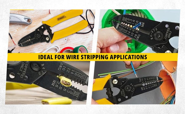 Stanley, Stanley 84-475-22, Stanley Wire Stripper, Wire Stripper Cutter, 6 Inch Wire Stripper, 150mm Wire Stripper, AWG12-22 Wire Stripper, Electrical Wire Stripper, Wire Cutting Tool, Electrician Hand Tools, Cable Stripper, Wire Cutter, Electrical Maintenance Tools, Wiring Tools, Industrial Hand Tools, Professional Wire Stripper, Electrical Installation Tools, Stanley Hand Tools, Lion Tools Mart