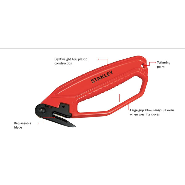 Stanley, Stanley STHT10244, Stanley Safety Wrap Cutter, 7 Inch Safety Cutter, 179mm Wrap Cutter, Packaging Cutter, Shrink Wrap Cutter, Carton Opening Tool, Warehouse Safety Knife, Industrial Safety Cutter, Tape Splitter, Plastic Wrap Cutter, Logistics Tools, Packaging Hand Tools, Replaceable Blade Cutter, Professional Safety Knife, Stanley Cutting Tools, Warehouse Cutting Tool, Lion Tools Mart