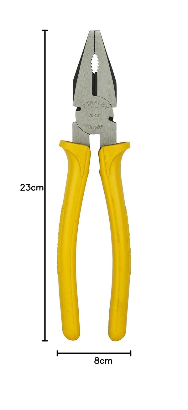 Stanley, Stanley 70-461, Stanley Combination Plier, 8 Inch Combination Plier, 205mm Combination Plier, Combination Pliers, C45 Steel Plier, Wire Cutting Plier, Electrician Plier, Mechanical Plier, Black Phosphate Plier, Professional Hand Tools, Workshop Tools, Automotive Repair Tools, Industrial Maintenance Tools, Grip Cutting Plier, Stanley Hand Tools, Lion Tools Mart