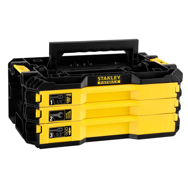 Stanley 126 Pcs 3 Drawer Tool Box FMMT98107-1 | Automotive Repair, Workshop, Garage & Industrial Maintenance Applications
