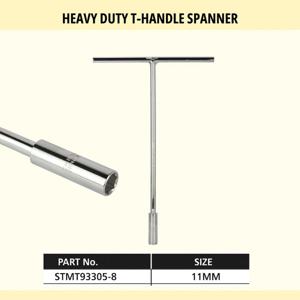 Buy Stanley Heavy Duty T-Handle Spanners 6 Point Hex 11mm made from premium Chrome Vanadium steel for high-torque fastening applications. Ideal for automotive repair, workshops, industrial maintenance, engineering, and construction professionals.