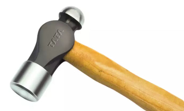 TATA Ball Point Hammer 300gms with Wooden Handle HMC002 | Hardened & Tempered Engineering Hammer