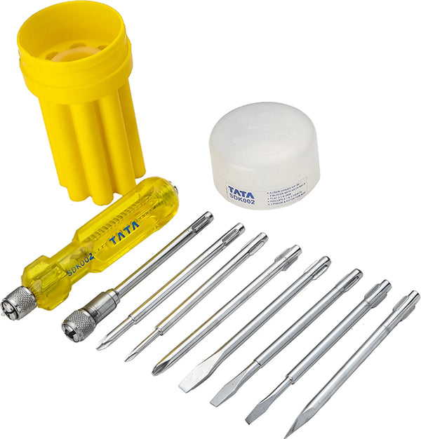 TATA SDK002 Screwdriver 8 in 1 Kit | Multi-Bit Precision Screwdriver Set | Professional Repair Tool Kit