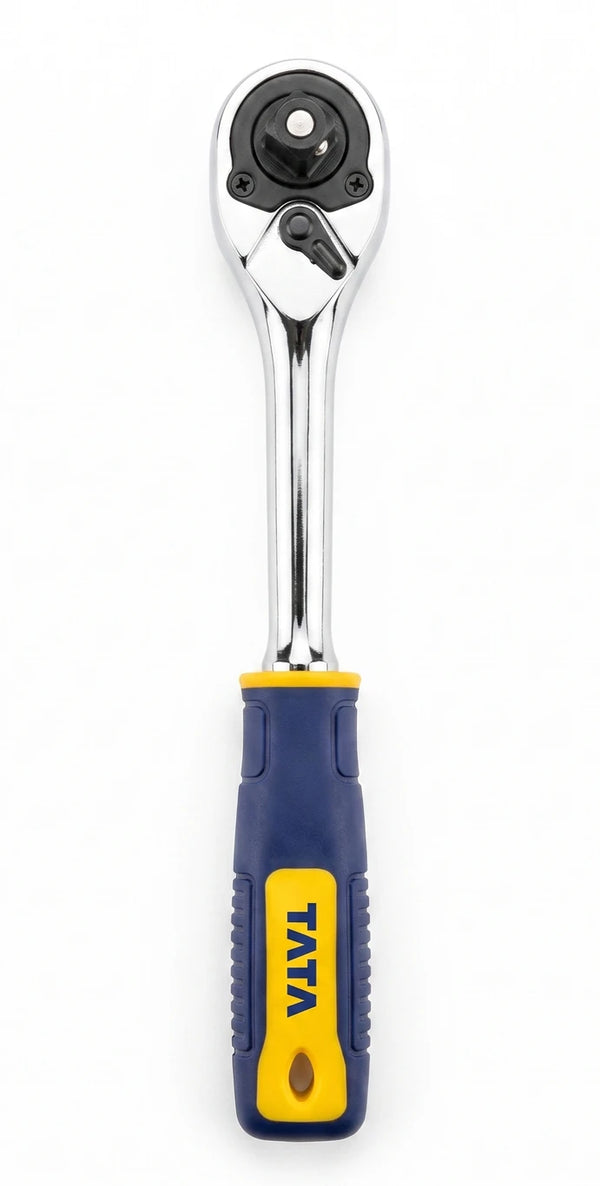 TATA SHR002 1/2 Inch Drive 90T Ratchet Handle 250mm | Quick Release Reversible Socket Accessory