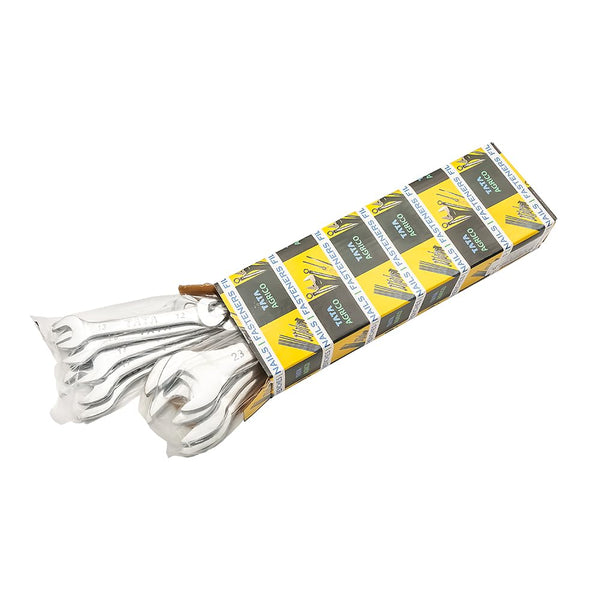 TATA SPD014 DOE Spanner Set 12 Pcs | Chrome Plated Professional Wrench Set Double Open End Spanner Set